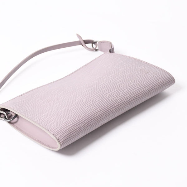 Very Good Condition LOUIS VUITTON Pochette Accessory Pouch M5294B Epi Lavender Silver Hardware Used 4a004185