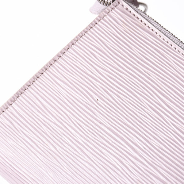 Very Good Condition LOUIS VUITTON Pochette Accessory Pouch M5294B Epi Lavender Silver Hardware Used 4a004185