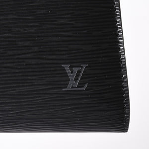 極美品 LOUIS VUITTON ルイヴィトン ポシェット アクセソワール アクセサリーポーチ M52942 エピ ブラック ゴールド金具 中古 4a004178