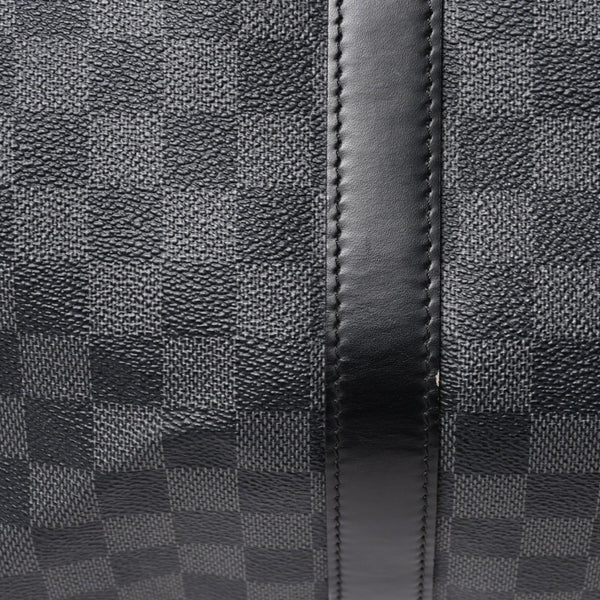 極美品 LOUIS VUITTON ルイヴィトン ボストン キーポルバンドリエール45 ダミエグラフィット N41418 ブラック シルバー金具 4a004192