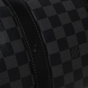 極美品 LOUIS VUITTON ルイヴィトン ボストン キーポルバンドリエール45 ダミエグラフィット N41418 ブラック シルバー金具 4a004192