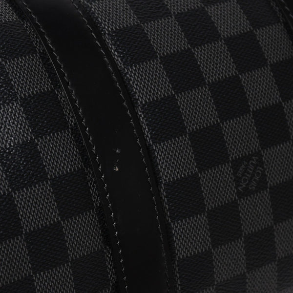 極美品 LOUIS VUITTON ルイヴィトン ボストン キーポルバンドリエール45 ダミエグラフィット N41418 ブラック シルバー金具 4a004192