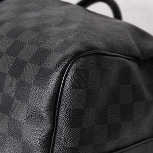 極美品 LOUIS VUITTON ルイヴィトン ボストン キーポルバンドリエール45 ダミエグラフィット N41418 ブラック シルバー金具 4a004192