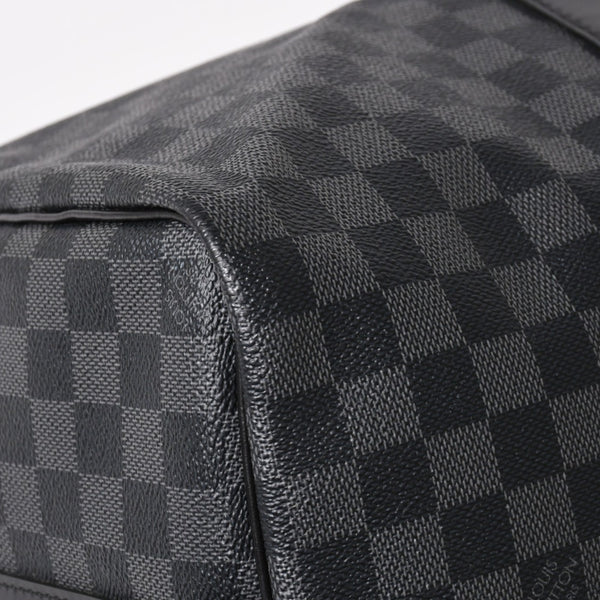 極美品 LOUIS VUITTON ルイヴィトン ボストン キーポルバンドリエール45 ダミエグラフィット N41418 ブラック シルバー金具 4a004192