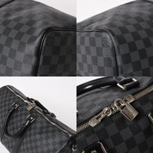 画像をギャラリービューアに読み込む, 極美品 LOUIS VUITTON ルイヴィトン ボストン キーポルバンドリエール45 ダミエグラフィット N41418 ブラック シルバー金具 4a004192
