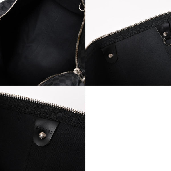 極美品 LOUIS VUITTON ルイヴィトン ボストン キーポルバンドリエール45 ダミエグラフィット N41418 ブラック シルバー金具 4a004192