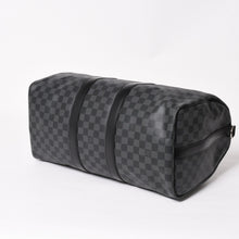 画像をギャラリービューアに読み込む, 極美品 LOUIS VUITTON ルイヴィトン ボストン キーポルバンドリエール45 ダミエグラフィット N41418 ブラック シルバー金具 4a004194