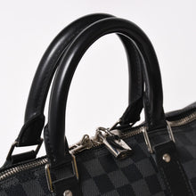 画像をギャラリービューアに読み込む, 極美品 LOUIS VUITTON ルイヴィトン ボストン キーポルバンドリエール45 ダミエグラフィット N41418 ブラック シルバー金具 4a004192