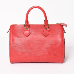 LOUIS VUITTON Speedy 25 Handbag M43015 Epi Leather Red VI0964 Gold Hardware Good Condition Used 4a004195