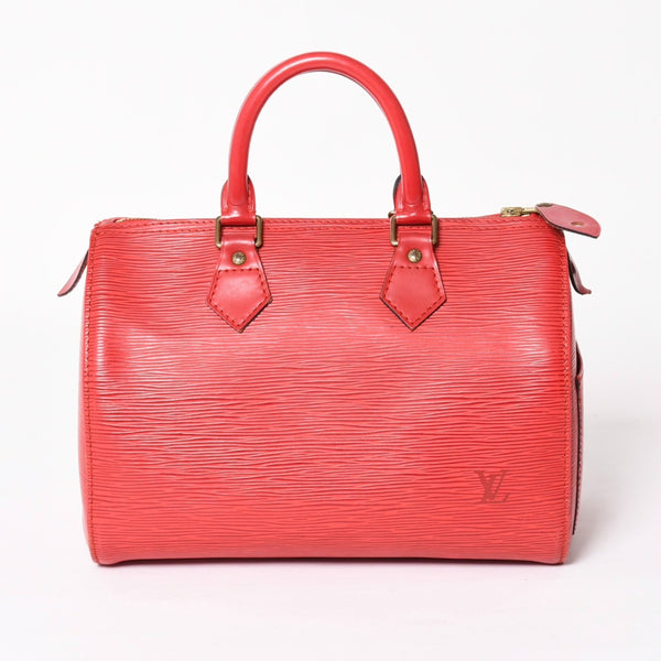 LOUIS VUITTON Speedy 25 Handbag M43015 Epi Leather Red VI0964 Gold Hardware Good Condition Used 4a004195