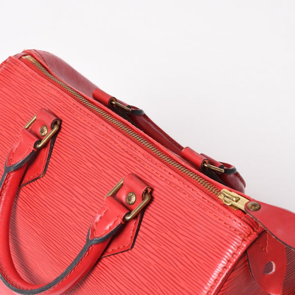 LOUIS VUITTON Speedy 25 Handbag M43015 Epi Leather Red VI0964 Gold Hardware Good Condition Used 4a004195
