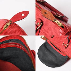 LOUIS VUITTON Speedy 25 Handbag M43015 Epi Leather Red VI0964 Gold Hardware Good Condition Used 4a004195