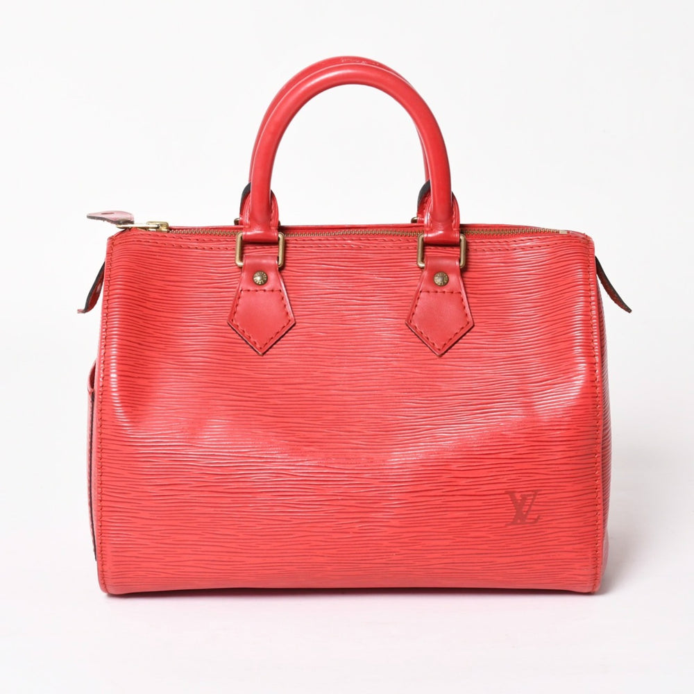 LOUIS VUITTON ルイ ヴィトン スピーディ25 ハンドバッグ M43015 エピ レザー レッド VI0964 ゴールド金具 美品 中古 4a004195