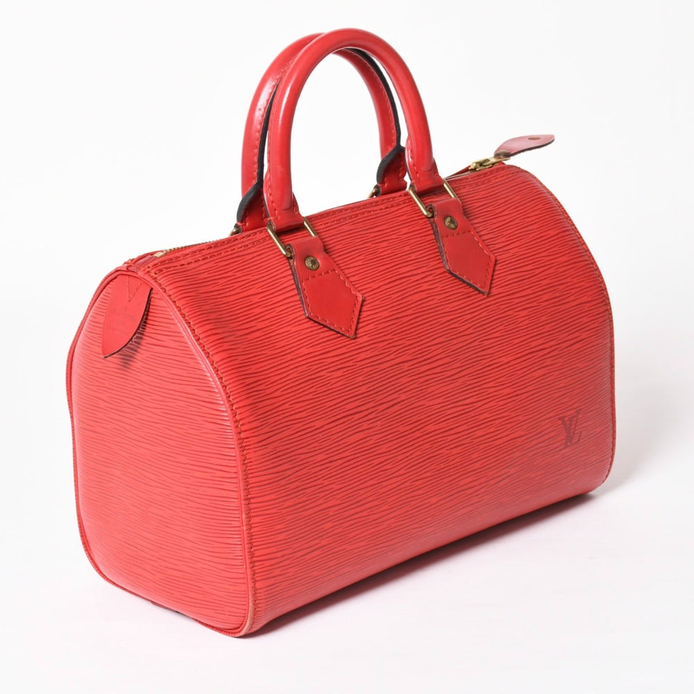 LOUIS VUITTON ルイ ヴィトン スピーディ25 ハンドバッグ M43015 エピ レザー レッド VI0964 ゴールド金具 美品 中古 4a004195