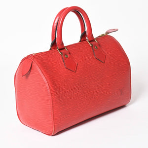 LOUIS VUITTON Speedy 25 Handbag M43015 Epi Leather Red VI0964 Gold Hardware Good Condition Used 4a004195