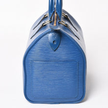 画像をギャラリービューアに読み込む, LOUIS VUITTON ルイヴィトン スピーディ25 ハンドバッグ M43015 エピ レザー ブルー ゴールド金具 美品 中古 4a004218
