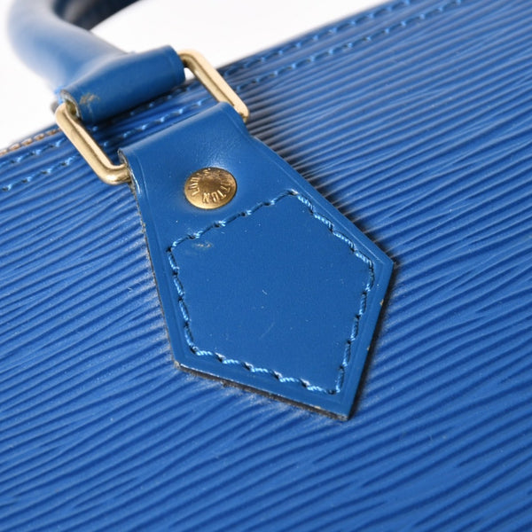 LOUIS VUITTON Speedy 25 Handbag M43015 Epi Leather Blue Gold Hardware Good Condition Used 4a004218