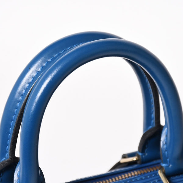 LOUIS VUITTON Speedy 25 Handbag M43015 Epi Leather Blue Gold Hardware Good Condition Used 4a004218