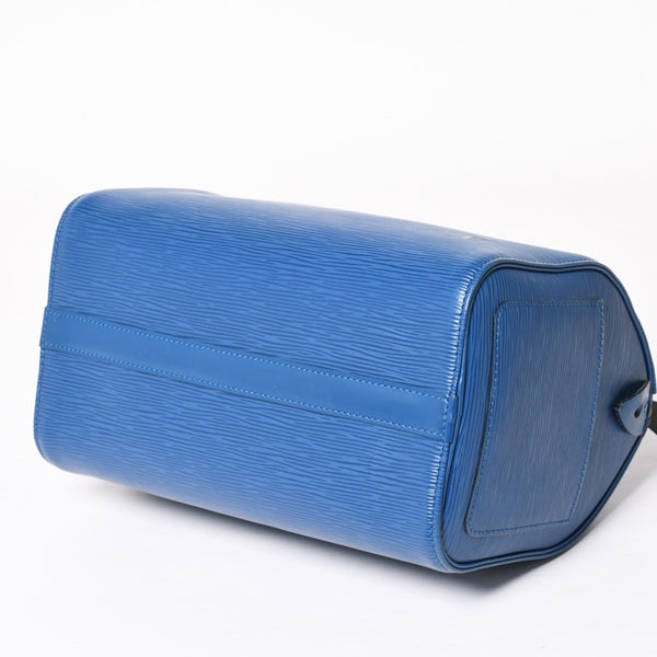 LOUIS VUITTON Speedy 25 Handbag M43015 Epi Leather Blue Gold Hardware Good Condition Used 4a004218