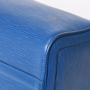 LOUIS VUITTON Speedy 25 Handbag M43015 Epi Leather Blue Gold Hardware Good Condition Used 4a004218