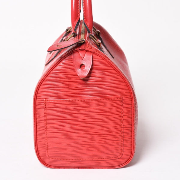 LOUIS VUITTON Speedy 25 Handbag M43015 Epi Leather Red VI0964 Gold Hardware Good Condition Used 4a004195