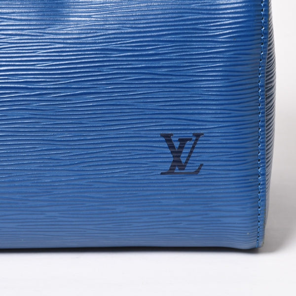 LOUIS VUITTON Speedy 25 Handbag M43015 Epi Leather Blue Gold Hardware Good Condition Used 4a004218