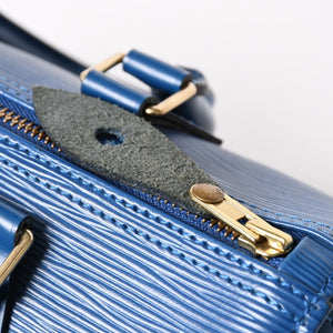 LOUIS VUITTON Speedy 25 Handbag M43015 Epi Leather Blue Gold Hardware Good Condition Used 4a004218