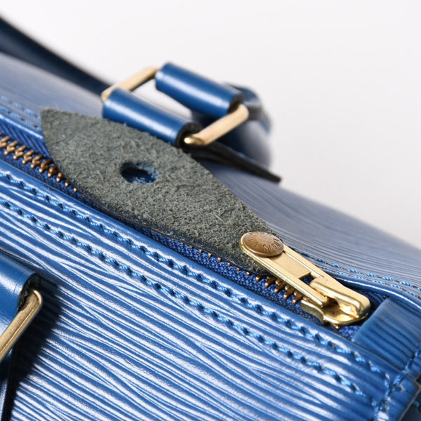 LOUIS VUITTON Speedy 25 Handbag M43015 Epi Leather Blue Gold Hardware Good Condition Used 4a004218