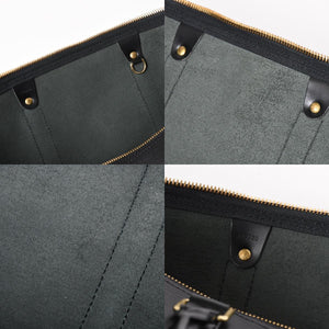 Very Good Condition LOUIS VUITTON Boston Bag Travel Bag M59052 Keepall 55 Black Epi Leather Gold Hardware Used 4a004196