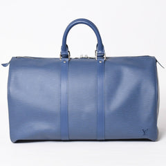 極美品 LOUIS VUITTON ルイヴィトン ボストンバッグ キーポル45 エピ M5906G ミルティーユ シルバー金具 中古 4a004203