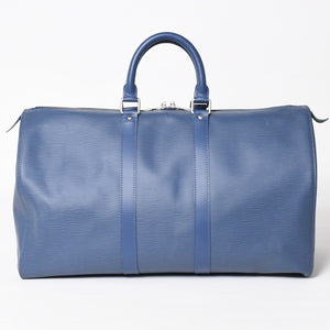極美品 LOUIS VUITTON ルイヴィトン ボストンバッグ キーポル45 エピ M5906G ミルティーユ シルバー金具 中古 4a004203