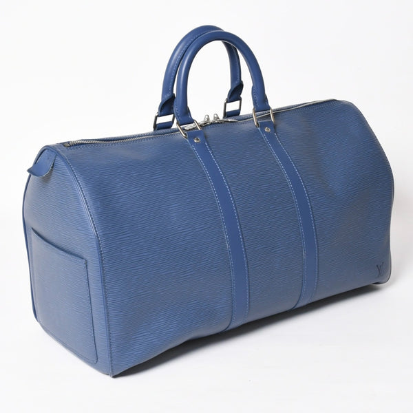 極美品 LOUIS VUITTON ルイヴィトン ボストンバッグ キーポル45 エピ M5906G ミルティーユ シルバー金具 中古 4a004203