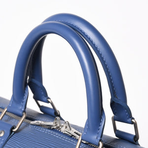 極美品 LOUIS VUITTON ルイヴィトン ボストンバッグ キーポル45 エピ M5906G ミルティーユ シルバー金具 中古 4a004203