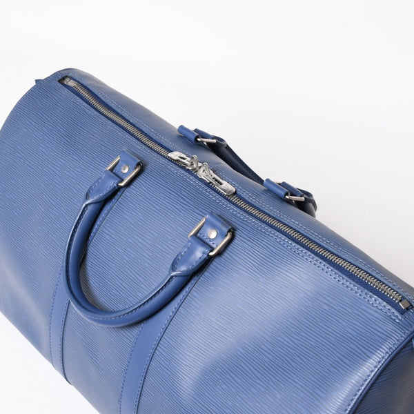 極美品 LOUIS VUITTON ルイヴィトン ボストンバッグ キーポル45 エピ M5906G ミルティーユ シルバー金具 中古 4a004203