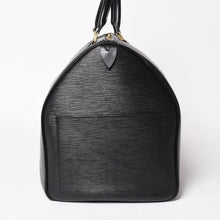 画像をギャラリービューアに読み込む, 極美品 LOUIS VUITTON ルイヴィトン ボストンバッグ トラベルバッグ M59052 キーポル55 ブラック エピレザー ゴールド金具 中古 4a004196