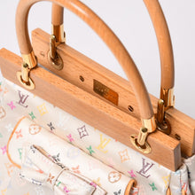 画像をギャラリービューアに読み込む, 新品同様 LOUIS VUITTON ルイヴィトン サテン アベリア ハンドバッグ M92936 モノグラムマルチカラーサテン ウッド 中古 4a004163