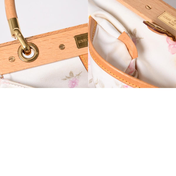 Like new LOUIS VUITTON Satin Abelia Handbag M92936 Monogram Multicolor Satin Wood Used 4a004163