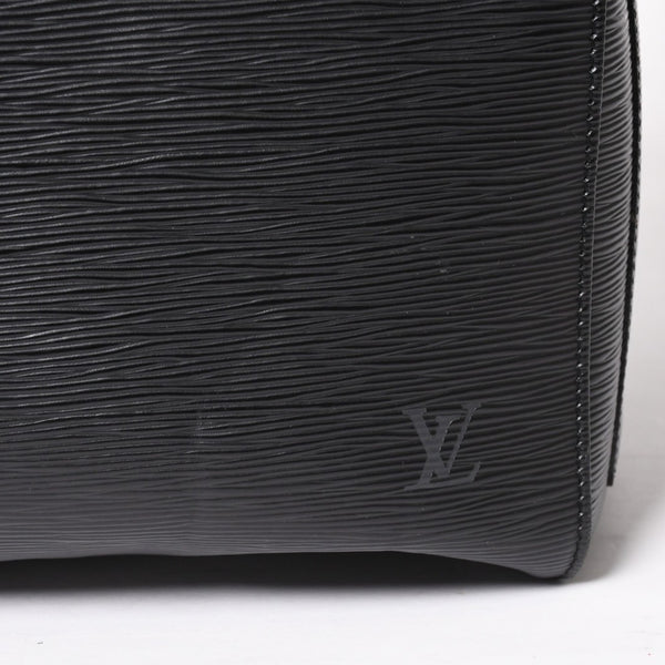 Very Good Condition LOUIS VUITTON Boston Bag Travel Bag M59052 Keepall 55 Black Epi Leather Gold Hardware Used 4a004196