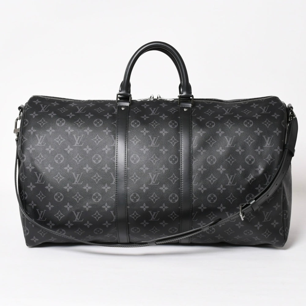 極美品 LOUIS VUITTON ルイヴィトン ボストンバッグ キーポルバンドリエール55 モノグラムエクリプス M40605 中古 4a004198