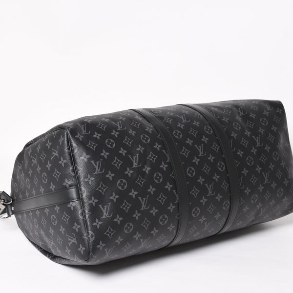 Very good condition LOUIS VUITTON Boston bag Keepall Bandouliere 55 Monogram Eclipse M40605 Used 4a004198