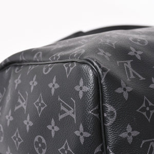 Very good condition LOUIS VUITTON Boston bag Keepall Bandouliere 55 Monogram Eclipse M40605 Used 4a004198