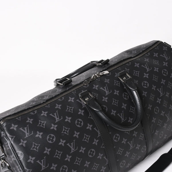 Very good condition LOUIS VUITTON Boston bag Keepall Bandouliere 55 Monogram Eclipse M40605 Used 4a004198