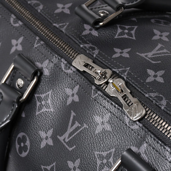 Very good condition LOUIS VUITTON Boston bag Keepall Bandouliere 55 Monogram Eclipse M40605 Used 4a004198