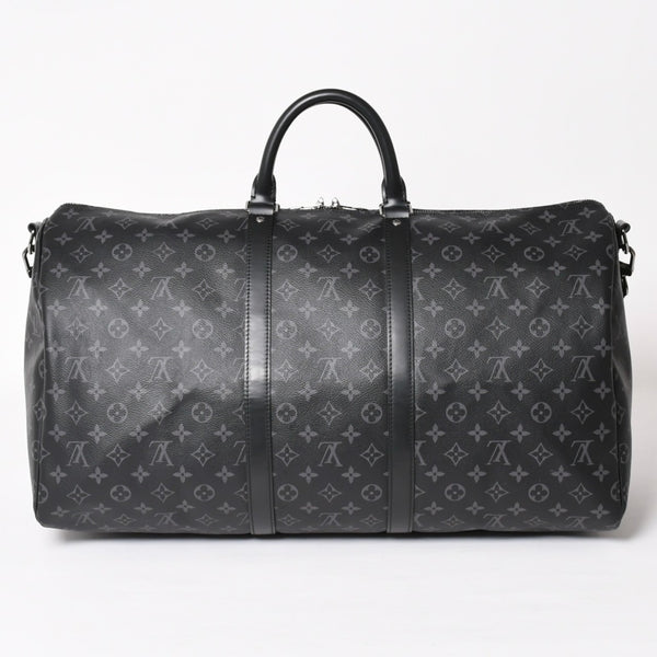 Very good condition LOUIS VUITTON Boston bag Keepall Bandouliere 55 Monogram Eclipse M40605 Used 4a004198