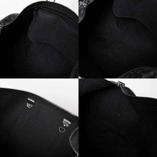 Very good condition LOUIS VUITTON Boston bag Keepall Bandouliere 55 Monogram Eclipse M40605 Used 4a004198