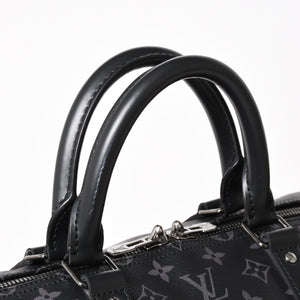 Very good condition LOUIS VUITTON Boston bag Keepall Bandouliere 55 Monogram Eclipse M40605 Used 4a004198