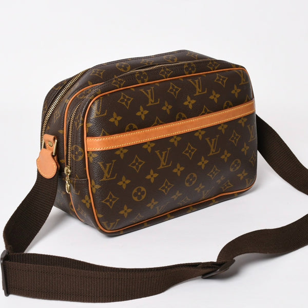 LOUIS VUITTON ルイヴィトン ショルダーバッグ リポーターPM M45254 モノグラムキャンバス ブラウン 美品 中古 4a004199