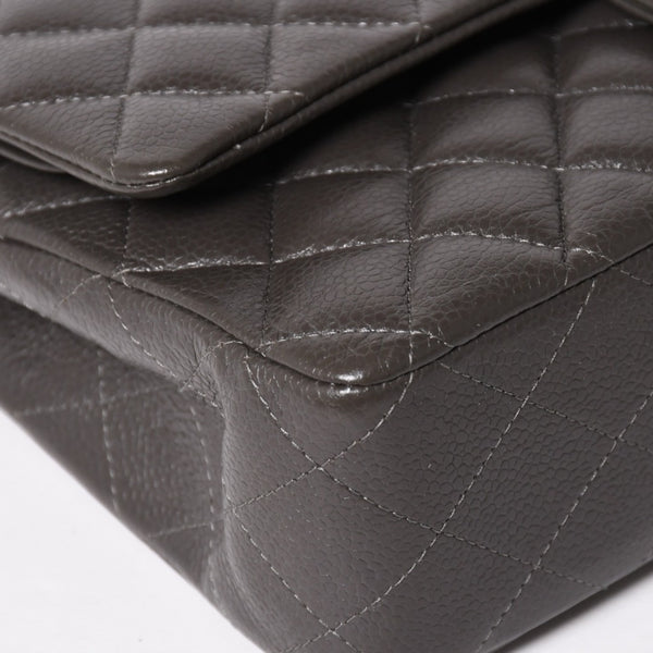Like new CHANEL Chanel Matelasse 25 Chain Shoulder Bag A01112 16th series Coco Mark Caviar Skin Greige Used 4a004057