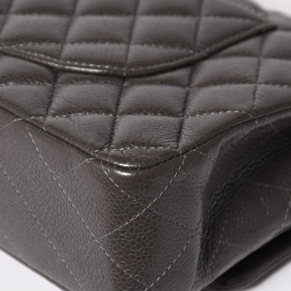 Like new CHANEL Chanel Matelasse 25 Chain Shoulder Bag A01112 16th series Coco Mark Caviar Skin Greige Used 4a004057