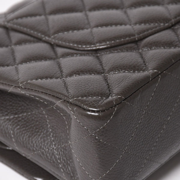 Like new CHANEL Chanel Matelasse 25 Chain Shoulder Bag A01112 16th series Coco Mark Caviar Skin Greige Used 4a004057